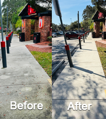 Mr. Clean Sidewalk Pressure Cleaning (Before-After)